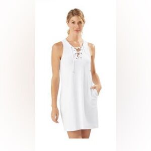 Tommy Bahama® Color-Block Lace-Up Spa Dress